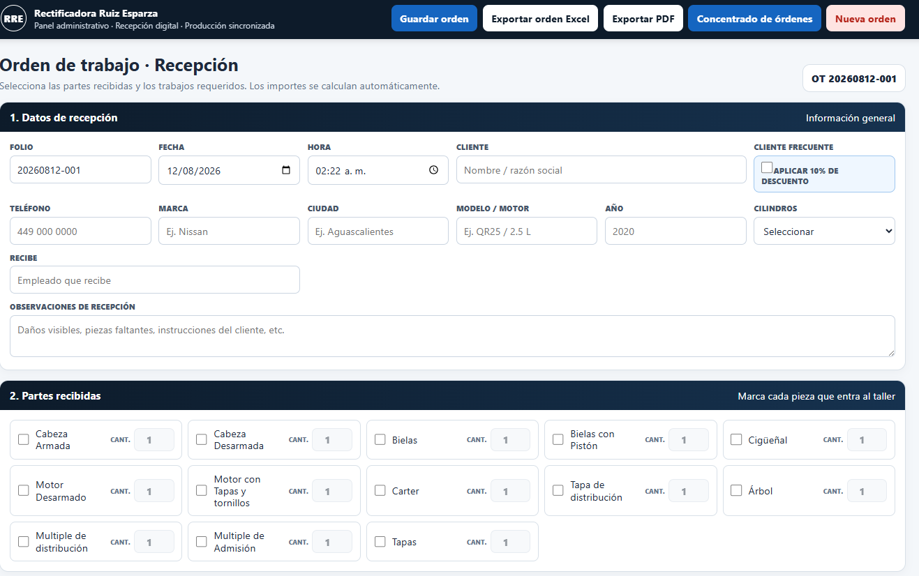 Sistema real de digitalización de órdenes de trabajo desarrollado por Industrial Track